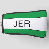 Moderne Personalisierte Initialen Monogram Green B Golf Headcover (Vorderseite)