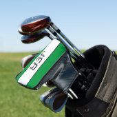Moderne Personalisierte Initialen Monogram Green B Golf Headcover (In Situ)