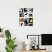 Moderne Personalisierte Instagram Horse FotoCollag Poster (Heimbüro)