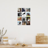 Moderne Personalisierte Instagram Horse FotoCollag Poster (Küche)
