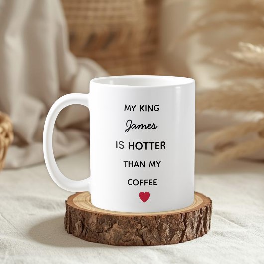 Moderne personalisierte Kaffeetasse für den König