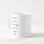 Moderne personalisierte Kaffeetasse für den König (Vorderseite Links)