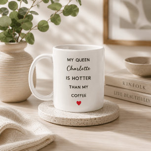 Moderne personalisierte Königin-Kaffeetasse Kaffeetasse
