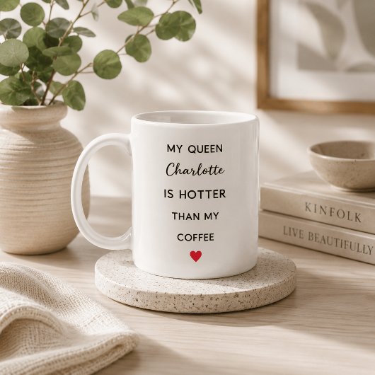Moderne personalisierte Königin-Kaffeetasse Kaffeetasse