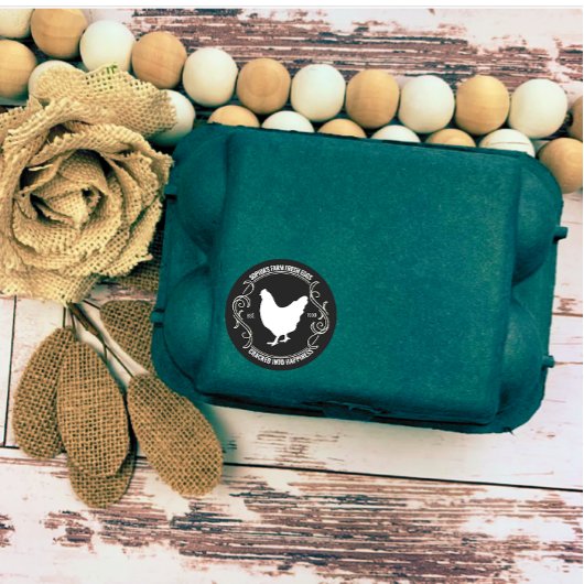 Moderne Personalisierte Landwirtschaft Frischeier Runder Aufkleber