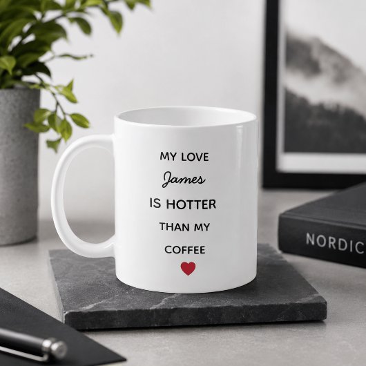 Moderne personalisierte Liebestasse Kaffeetasse