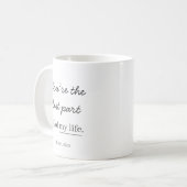 Moderne Personalisierte Liebestasse Kaffeetasse (Vorderseite Links)