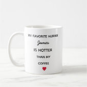 Moderne personalisierte Lieblingsmensch-Kaffeetass Kaffeetasse (Links)