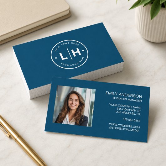 Moderne Personalisierte Logo-Foto-Visitenkarte Visitenkarte