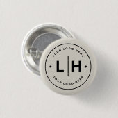 Moderne personalisierte Logo-Geschäft Button (Vorne & Hinten)