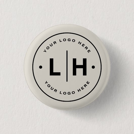 Moderne personalisierte Logo-Geschäft Button (Vorderseite)