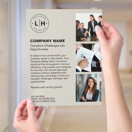 Moderne personalisierte Logo-Geschäfte Flyer