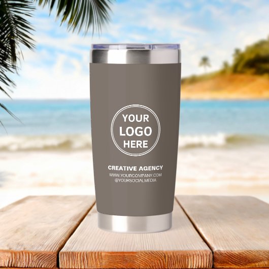 Moderne personalisierte Logo-Geschäfte Thermobecher (Strand (gedreht))