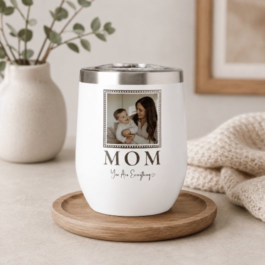 Moderne personalisierte Mama-Foto-Weintasse