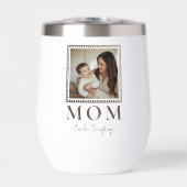Moderne personalisierte Mama-Foto-Weintasse (Vorderseite)