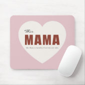 Moderne Personalisierte Mama Herz-Mauspad Mousepad (Mit Mouse)