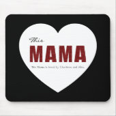 Moderne Personalisierte Mama Herz-Mauspad Mousepad (Vorne)
