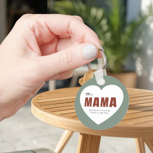 Moderne personalisierte Mama-Herz-Schlüsselanhänge Schlüsselanhänger