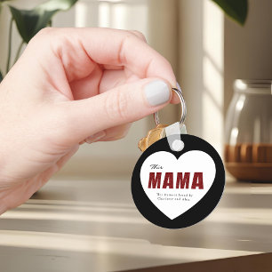 Moderne personalisierte Mama-Herz-Schlüsselanhänge Schlüsselanhänger