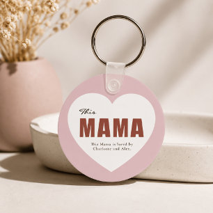 Moderne personalisierte Mama-Herz-Schlüsselanhänge Schlüsselanhänger