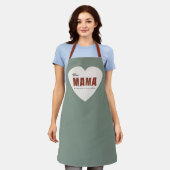 Moderne personalisierte Mama-Herz-Schürze Schürze (Getragen)