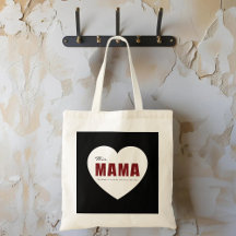 Moderne personalisierte Mama-Herz-Tasche