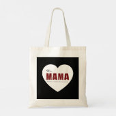 Moderne personalisierte Mama-Herz-Tasche Tragetasche (Rückseite)