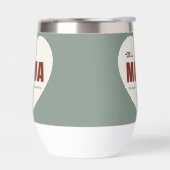 Moderne Personalisierte Mama Herz Wasserflasche (Links)