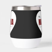 Moderne personalisierte Mama-Herz-Wasserflasche (Links)