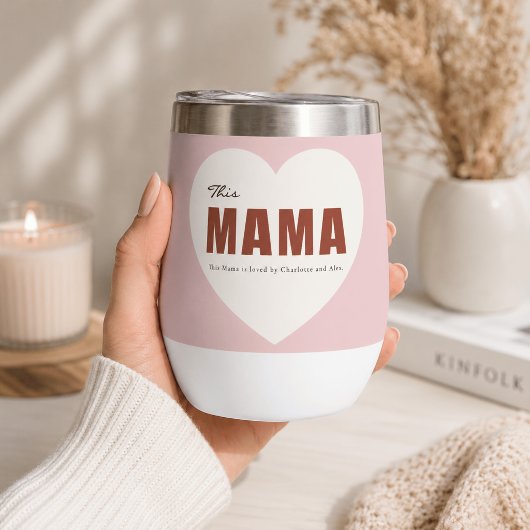 Moderne Personalisierte Mama Herz Wasserflasche