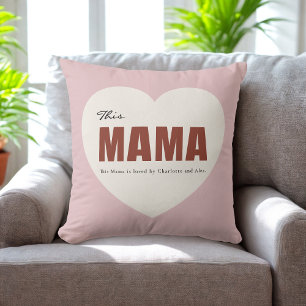 Moderne personalisierte Mama-Herz-Wurfkissen Kissen