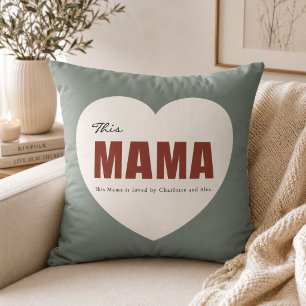 Moderne personalisierte Mama-Herzkissenhülle Kissen