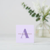 Moderne Personalisierte Monogram Square Business C Quadratische Visitenkarte (Stehend Vorderseite)