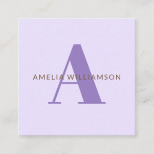 Moderne Personalisierte Monogram Square Business C Quadratische Visitenkarte