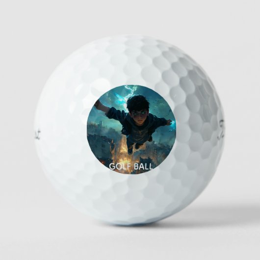 Moderne personalisierte Monogramm-Grafik-Golfbälle Golfball (Vorderseite)