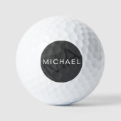 Moderne Personalisierte Monogramm Grau Golfball (Vorderseite)
