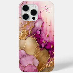 Moderne personalisierte Monogramm-Marmor-Optik in  Case-Mate iPhone Hülle
