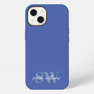 Moderne personalisierte Monogramm-Name iPhone 13 Hülle