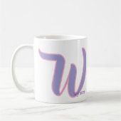 Moderne personalisierte Monogramm-Namensinitiale W Kaffeetasse (Links)