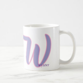 Moderne personalisierte Monogramm-Namensinitiale W Kaffeetasse