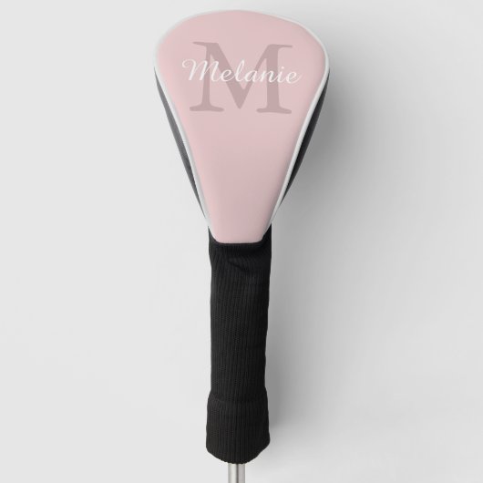 Moderne personalisierte Monogramm-Schrift Golf Headcover (Vorderseite)
