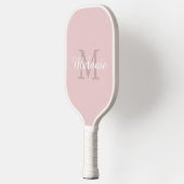 Moderne personalisierte Monogramm-Schrift Pickleball Schläger (Links)