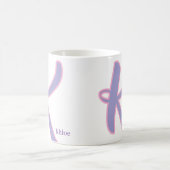 Moderne personalisierte Monogramm-Tasse mit Namen Kaffeetasse (Mittel)
