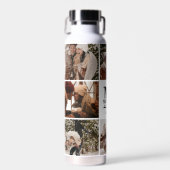 Moderne Personalisierte Monogramm- und FotoCollage Trinkflasche (Vorne)
