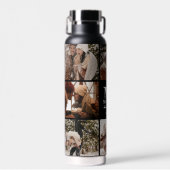 Moderne Personalisierte Monogramm- und FotoCollage Trinkflasche (Vorne)