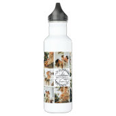 Moderne Personalisierte Monogramm- und Fotolackens Edelstahlflasche (Links)