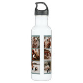 Moderne Personalisierte Monogramm- und Fotolackens Edelstahlflasche (Rückseite)