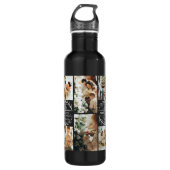 Moderne Personalisierte Monogramm- und Fotolackens Edelstahlflasche (Vorderseite)