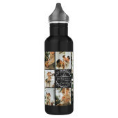 Moderne Personalisierte Monogramm- und Fotolackens Edelstahlflasche (Links)