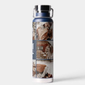 Moderne Personalisierte Monogramm- und Fotolackens Trinkflasche (Rückseite)